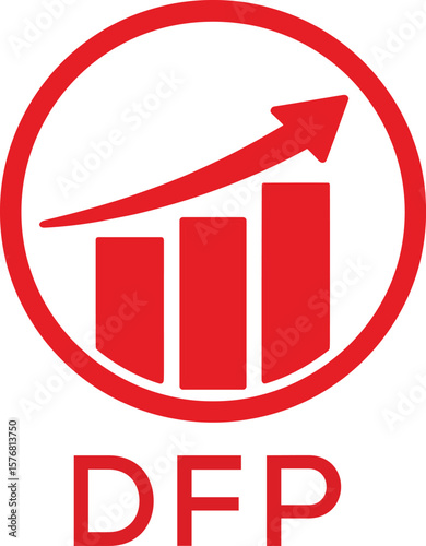 Dynamic Tech Logo Design with DFP Letters and Abstract Motion Elements – Modern Business Identity.DFP Letter Logo.
