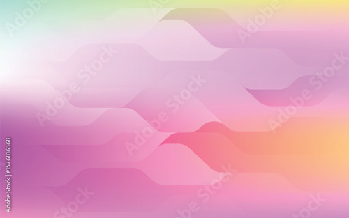 Abstract Gradient Soft Pastel Color Wavy Lines Modern Background