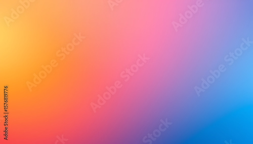 Vibrant gradient background transitioning from warm yellow orange to soft pink and cool blue