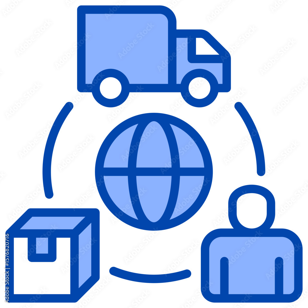 Obraz premium Supply Chain Icon