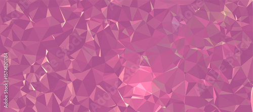 Abstract background Pink polygon pattern low poly triangle shape, geometric background with lowpoly background