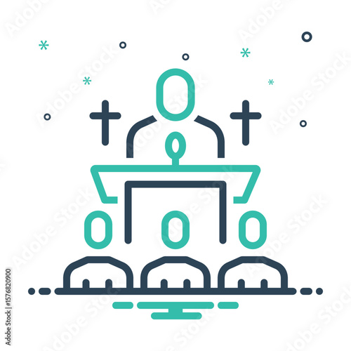 Mix icon for church meeting