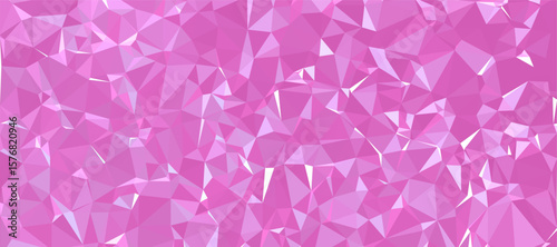 Abstract background Dark Pink polygon pattern low poly triangle shape, geometric background with lowpoly background