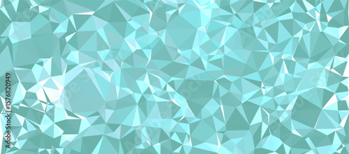 Abstract background Green polygon pattern low poly triangle shape, geometric background with lowpoly background