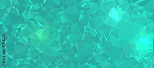 Abstract background Green polygon pattern low poly triangle shape, geometric background with lowpoly background
