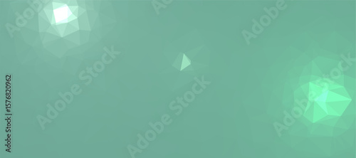 Abstract background Green polygon pattern low poly triangle shape, geometric background with lowpoly background