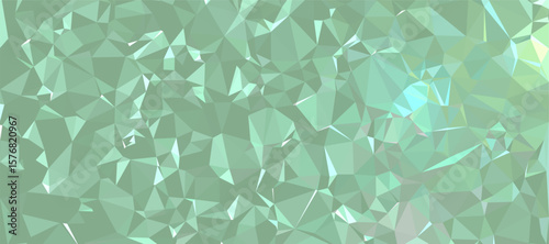 Abstract background Green polygon pattern low poly triangle shape, geometric background with lowpoly background
