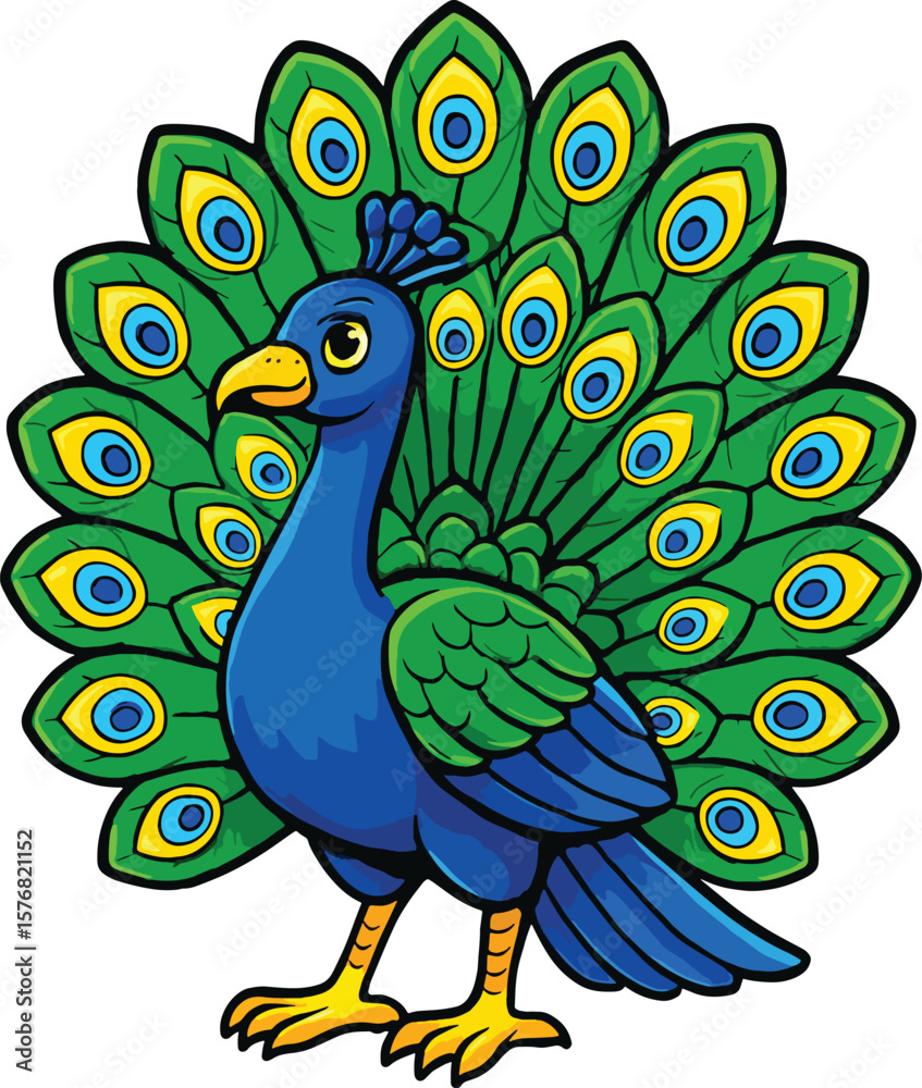 Fototapeta premium Cute Peacock
