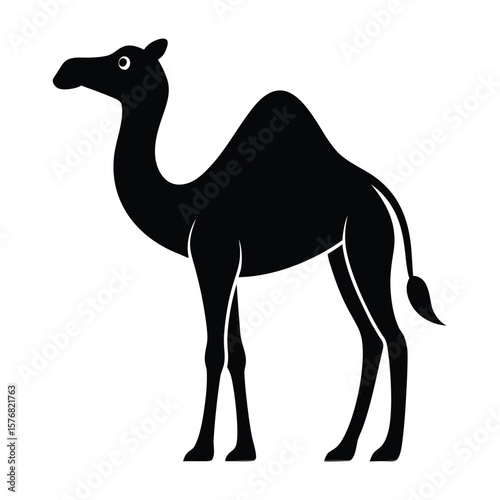 Majestic Camel Silhouette A Simple, Elegant Vector Illustration