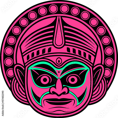 Kathakali mask traditional indian theater art