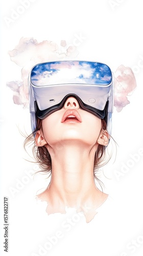 Virtual Reality Experience with Hand-Drawn Watercolor Style and Chaos Elements