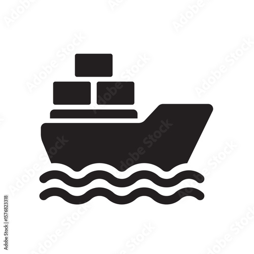 cargo ship icon 