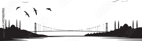 Suspension Bridge Silhouette Design

Scenic River Bridge Vector Artwork

Modern City Bridge Illustration

Classic Wooden Bridge Outline

Architectural Steel Bridge Icon