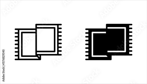 Carpet roll icon set, vector illustration on white background