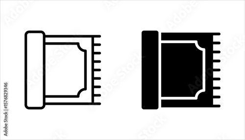 Carpet roll icon set, vector illustration on white background