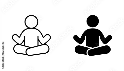 Relax linear icon set. Human taking break from work. vector illustration on white background