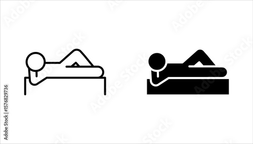 Relax linear icon set. Human taking break from work. vector illustration on white background