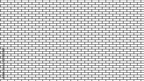white brick wall texture for background usage as a backdrop design, brick wall vector art simple outline design isolated white background.