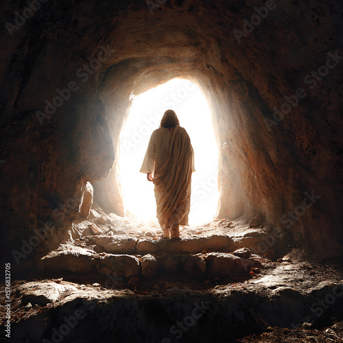 Jesus Exiting Tomb