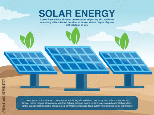 solar energy solar panels, solar battery infographics