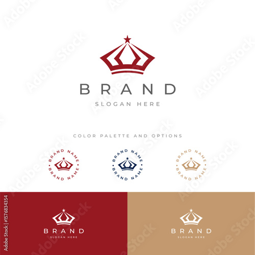 Unique Crown Logo Design for Premium Branding | Fully Editable