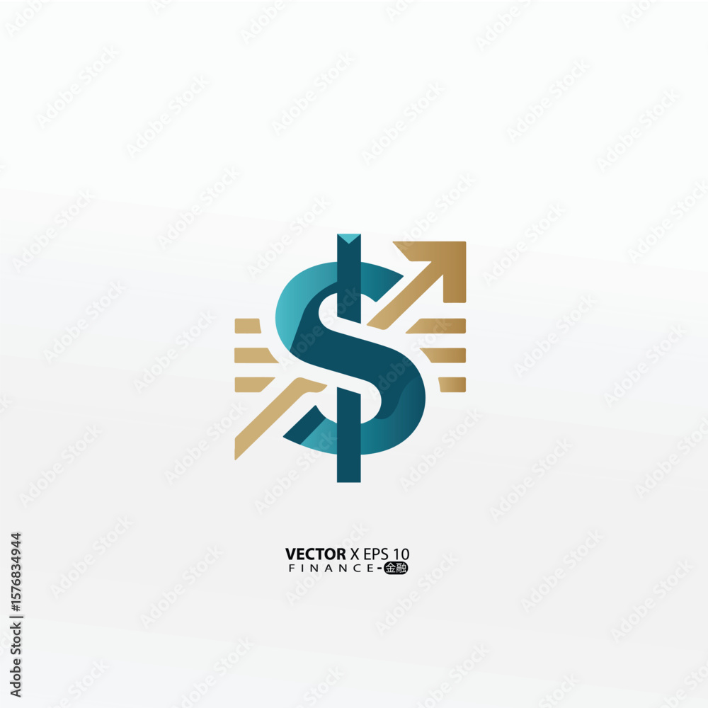 Obraz premium minimalist finance logo features a clean, modern design symbolizing growth, trust, and professionalism. 