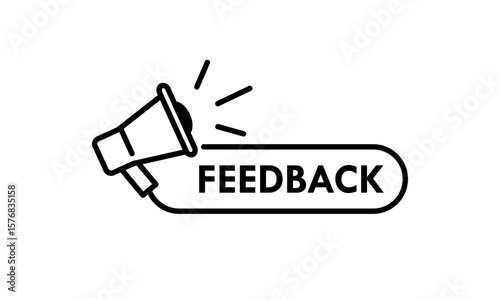 Feedback design logo template illustration