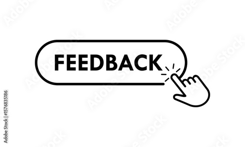 Feedback design logo template illustration