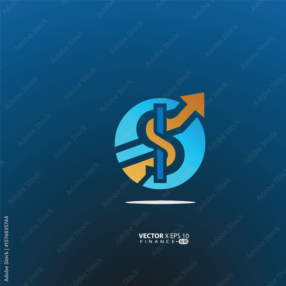 Obraz premium minimalist finance logo features a clean, modern design symbolizing growth, trust, and professionalism. 