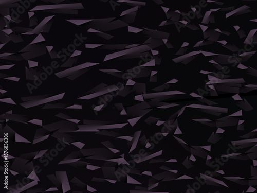 Background with abstract forged carbon fiber vector pattern with randomly arranged dark purple and black fragments, creating a modern and futuristic texture.