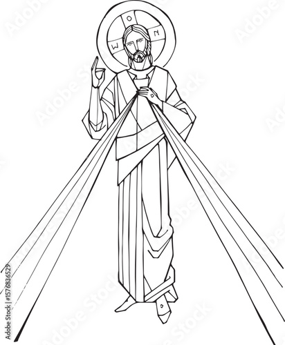 Divine Mercy Christ Illustration