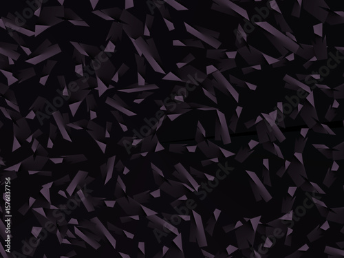 Background with abstract forged carbon fiber vector pattern with randomly arranged dark purple and black fragments, creating a modern and futuristic texture.
