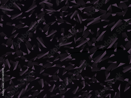 Background with abstract forged carbon fiber vector pattern with randomly arranged dark purple and black fragments, creating a modern and futuristic texture.