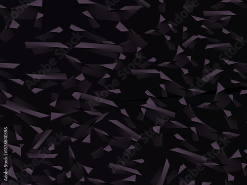 Background with abstract forged carbon fiber vector pattern with randomly arranged dark purple and black fragments, creating a modern and futuristic texture.