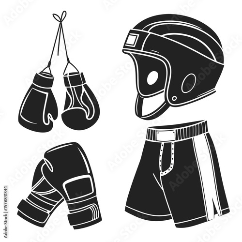 Boxing and mma gear set boxing gloves mma gloves