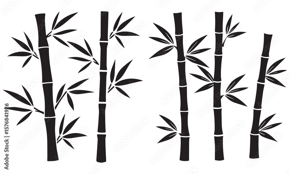 Obraz premium Tropical Bamboo Leaves Decoration Green