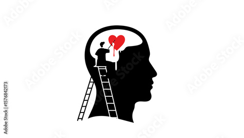 Inner Painter:  A Conceptual Illustration of Self-Love and Mental Healing