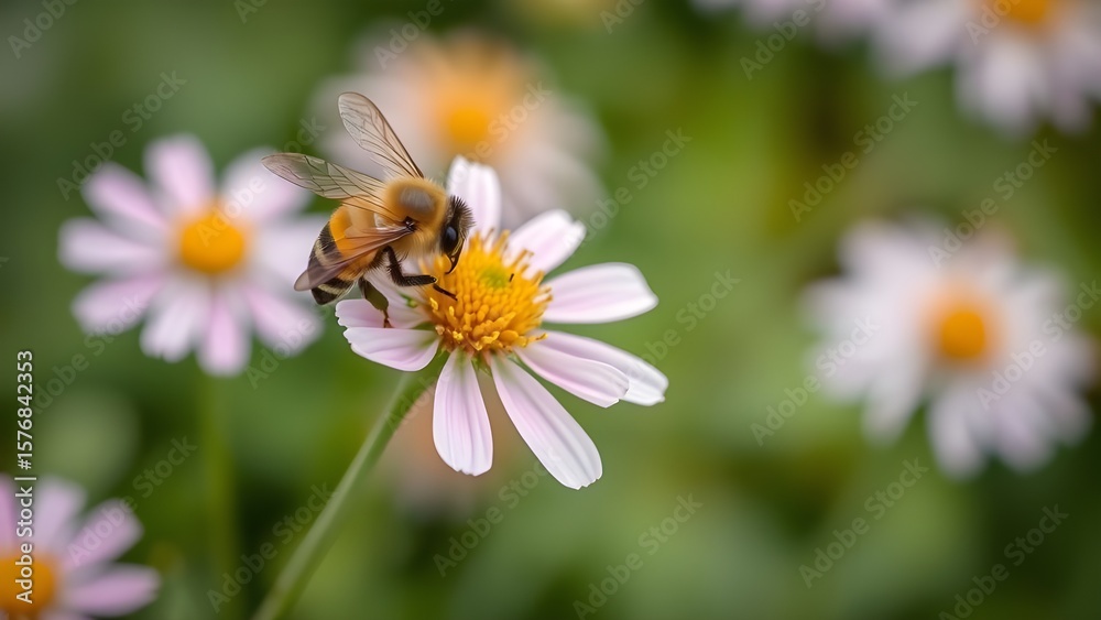 Obraz premium bee on flower