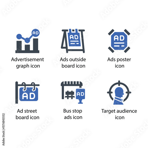 Radio, Local market, Online ads, Online promotion, Advertisement video, Advertisement image, Icon