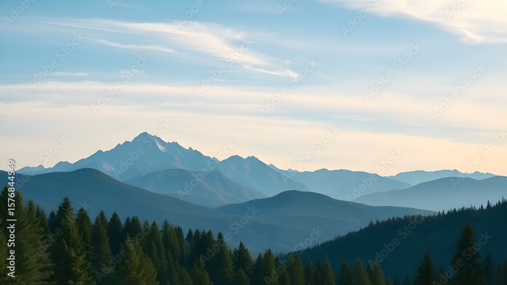 Obraz premium sunrise in the mountains