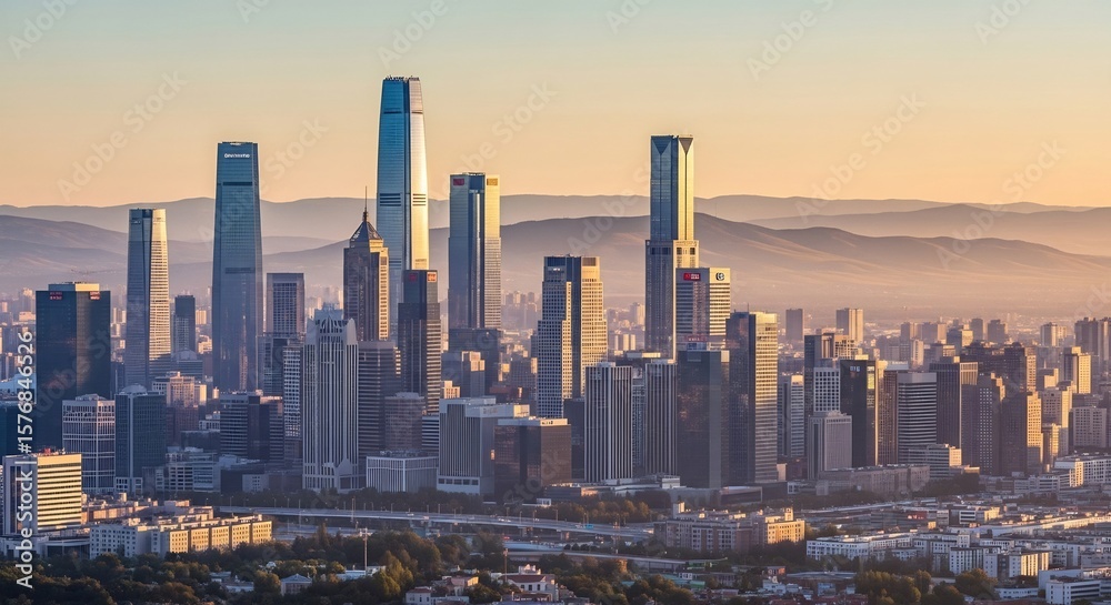 Fototapeta premium oil refinery at sunset