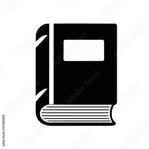Striking Black and White Book Icons. A versatile collection of minimalist black and white book icons, perfect for a wide range of projects including educational materials, literary designs
