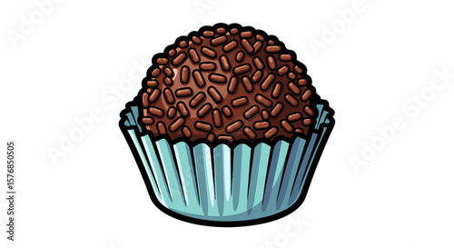 Brigadeiro Vector – Brazilian Dessert Illustration