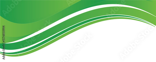 green wave illustration background on light background. vector