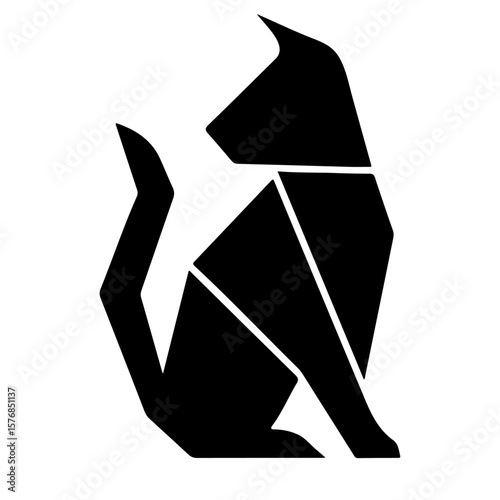 abstract origami bird vector