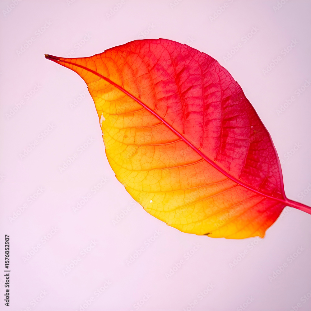 Obraz premium Colorful autumn maple leaf cut out Colorful autumn maple leaf cut out