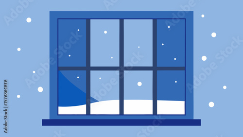 Old wooden security cabinet in a room with a window in the snow