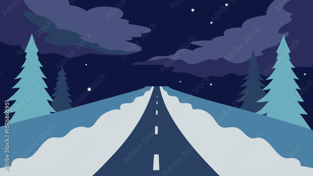 Fototapeta premium winter landscape with trees
