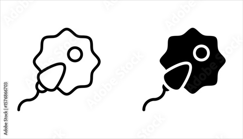 Sperm icon set.  simple design for medical or science purpose on white background