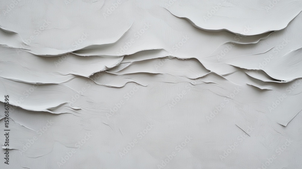 Obraz premium Textured white paint, layered, abstract design.